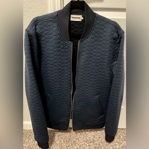 Taylor Stitch Bomber Jacket in Navy Dry Wax, Size L